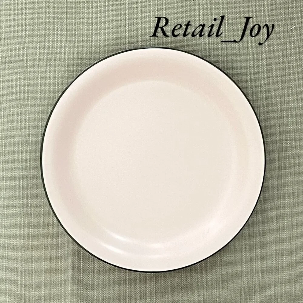 IKEA VINTERFINT (Set of 2) Off White Side Plate with Green Trim 8